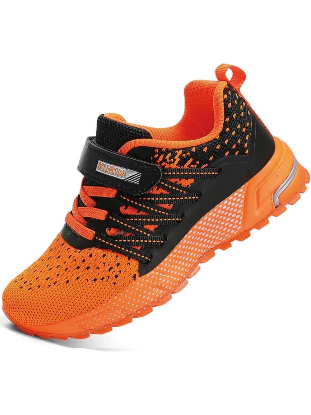 Kids Boys Girls Black Orange Breathable Non Slip Tennis Running Sneakers Shoes